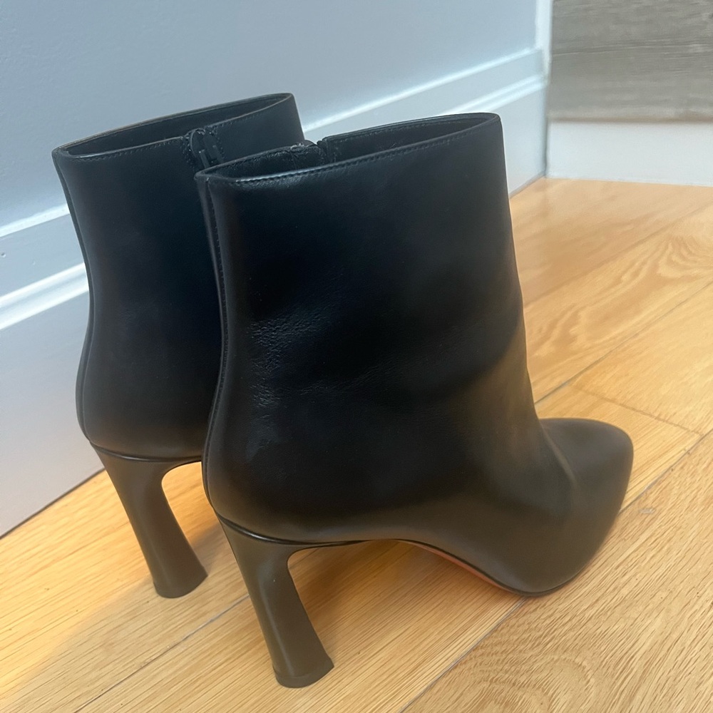 Christian Louboutin Black Leather Booty-excellent condition